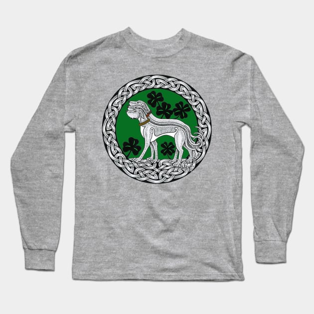 Triple Celtic Irish Wolfhound Ring Long Sleeve T-Shirt by patfish